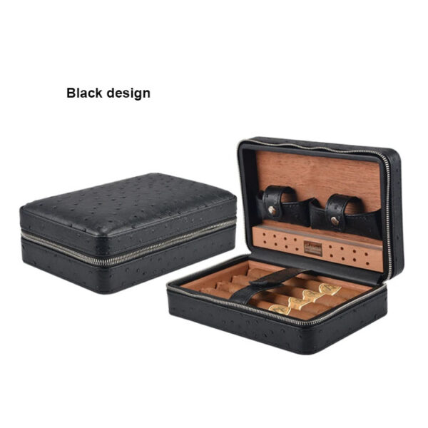 black design cigar humidor box