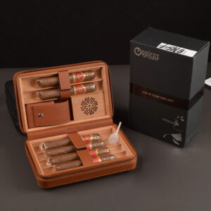 Brown cigar humidor box