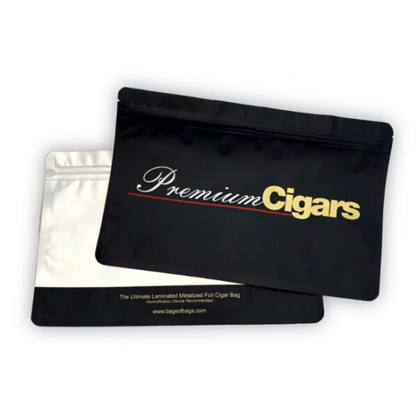 Custom matte black cigar bags